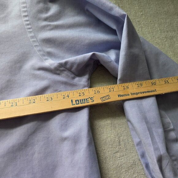Vtg LL Bean Shirt Mens 17 1/2 35 Blue Button Down Single Needle Long Sleeve - Picture 8 of 11